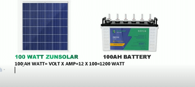100 watt solar panel charge a 12V battery