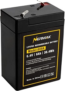 6V 6Ah LiFePO4 Lithium Battery