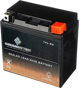 Chrome Battery YTX14L-BS for Harley-Davidson Motorcycle